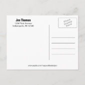 Chalkboard Photo Graduation Party Aankondiging (Achterkant)