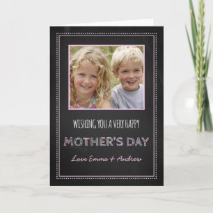 Chalkboard Photo Happy Moederdag Card Kaart