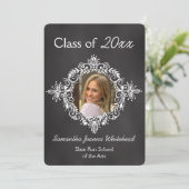 Chalkboard Photo Lijst Deco High School Afstuderen Kaart (Staand voorkant)