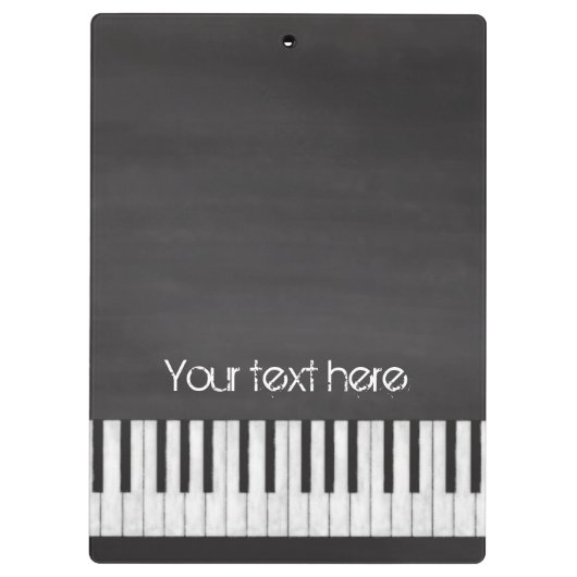 Chalkboard piano-toetsenbord klembord (Achterkant)