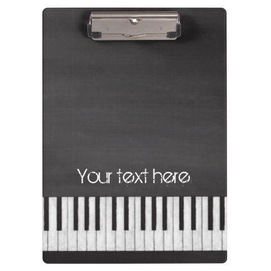 Chalkboard piano-toetsenbord klembord (Voorkant)