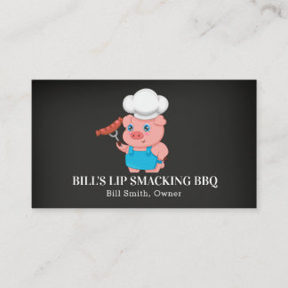 Chalkboard Pig Barbecue Pork Visitekaartje