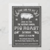 Chalkboard  Pig Roast Invitation Kaart (Voorkant)