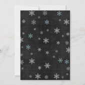 Chalkboard Pinecones kerstfeest uitnodiging (Achterkant)