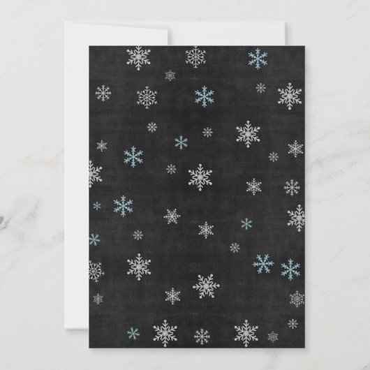 Chalkboard Pinecones kerstfeest uitnodiging (Achterkant)