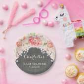 Chalkboard Pink Floral Baby shower Bord (Feest)