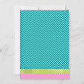 Chalkboard Pizza Party Uitnodiging (Meisje) (Achterkant)