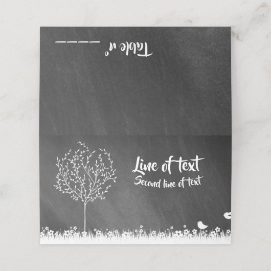 Chalkboard Plaatskaartje (Buitenkant ongevouwen)