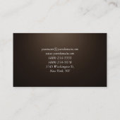 Chalkboard Plain Sepia Brown Classical Handwriting Visitekaartje (Achterkant)