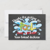 Chalkboard Pool Party Bedankt voor je reactie (Voorkant)