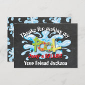 Chalkboard Pool Party Bedankt voor je reactie (Voorkant / Achterkant)