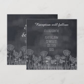 Chalkboard Poppy Receptie uitnodiging (Voorkant / Achterkant)