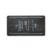 Chalkboard Posh Baby shower Lip Balm Label (Voorkant)