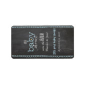 Chalkboard Posh Baby shower Lip Balm Label (Voorkant)