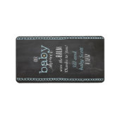 Chalkboard Posh Baby shower Lip Balm Label - custo (Voorkant)