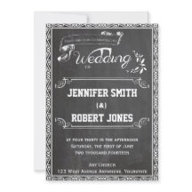 Chalkboard Posh bruiloft uitnodiging