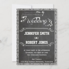 Chalkboard Posh bruiloft uitnodiging