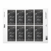 Chalkboard Posh Weddenschap Wine Label (Full Sheet)