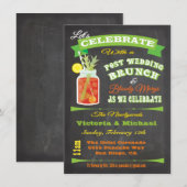 Chalkboard Post Wedding Brunch en Bloody Marys Kaart (Voorkant / Achterkant)