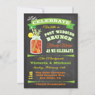 Chalkboard Post Wedding Brunch en Bloody Marys Kaart
