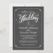  Chalkboard Poster Art Wedding Uitnodiging (Voorkant)