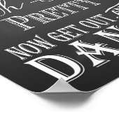 Chalkboard poster voor dames in badkamer afdrukken (Hoek)