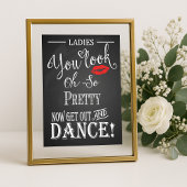Chalkboard poster voor dames in badkamer afdrukken