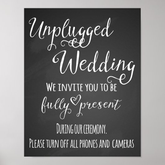 Chalkboard poster voor niet-aangesloten weddenscha (Voorkant)