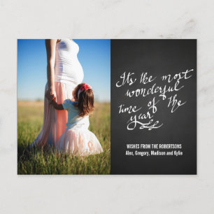 Chalkboard prachtige tijd van de jaarlijkse foto v briefkaart