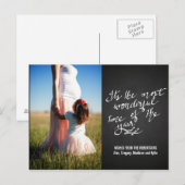 Chalkboard prachtige tijd van de jaarlijkse foto v briefkaart (Voorkant / Achterkant)