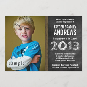 Chalkboard Preschool Afstudeerder zie beschrijving Kaart