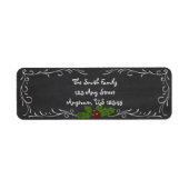 Chalkboard Prettige feestdagen Etiket (Voorkant)