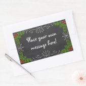 Chalkboard Prettige feestdagen Rechthoekige Sticker (Envelop)