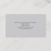Chalkboard Professional Elegant Gray Modern Visitekaartje (Achterkant)