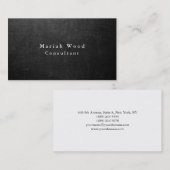 Chalkboard Professional Elegant Grey White Modern Visitekaartje (Voorkant / Achterkant)