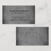Chalkboard Professional Gray Plain Modern Stijlvol Visitekaartje (Voorkant / Achterkant)
