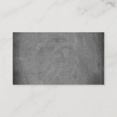 Chalkboard Professional Gray Plain Modern Stijlvol Visitekaartje (Achterkant)
