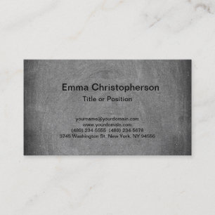 Chalkboard Professional Gray Plain Modern Stijlvol Visitekaartje