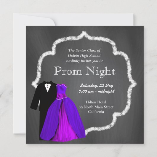 Chalkboard Prom Kaart (Voorkant)