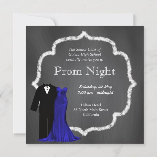 Chalkboard Prom Kaart (Voorkant)