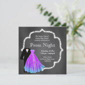 Chalkboard Prom Kaart (Staand voorkant)