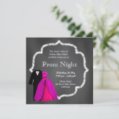 Chalkboard Prom Kaart (Staand voorkant)