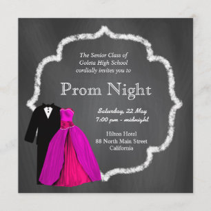 Chalkboard Prom Kaart
