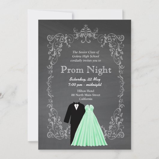 Chalkboard Prom Kaart (Voorkant)