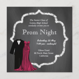 Chalkboard Prom Kaart