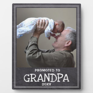 Chalkboard promoot naar opa nieuwe opa fotoplaat