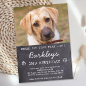 Chalkboard Puppy Dog Birthday Custom Pet Photo in Kaart