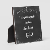 Chalkboard Quote A Good Word Fotoplaat (Voorkant)