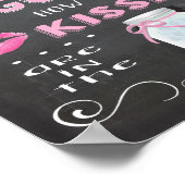 Chalkboard raad hoeveel kussen poster (Hoek)