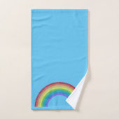 CHALKBOARD RAINBOW BLAUWE BATHROOM TOWEL SET BAD HANDDOEK (Handdoek)